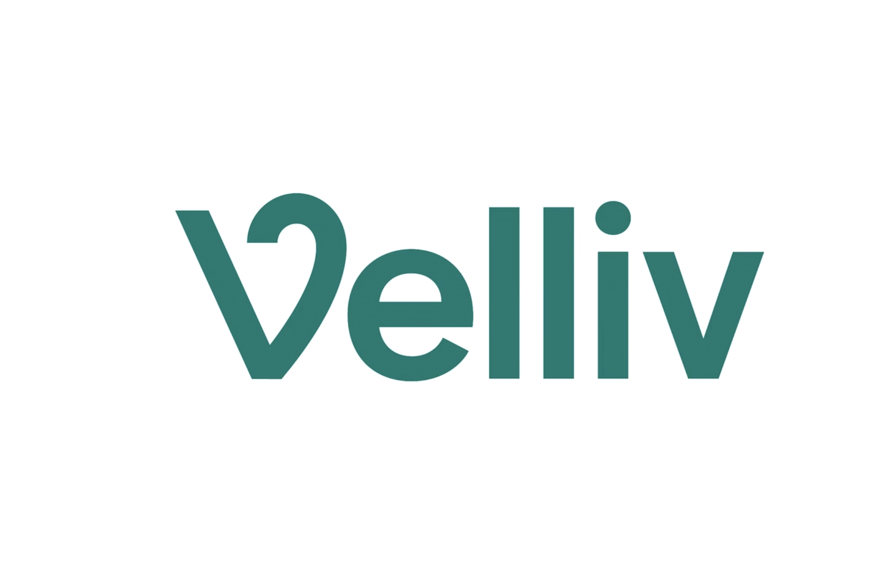 Velliv logo i grøn tekst på hvid baggrund